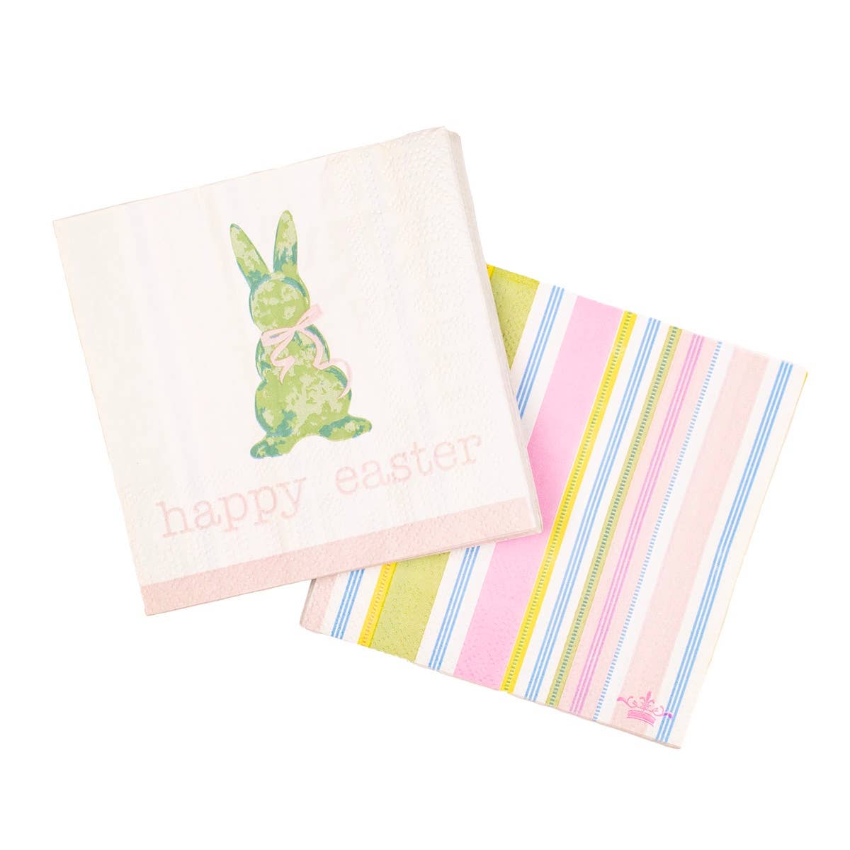 Royal Standard Boxwood Bunny Cocktail Napkins (White/Multi 5x5)