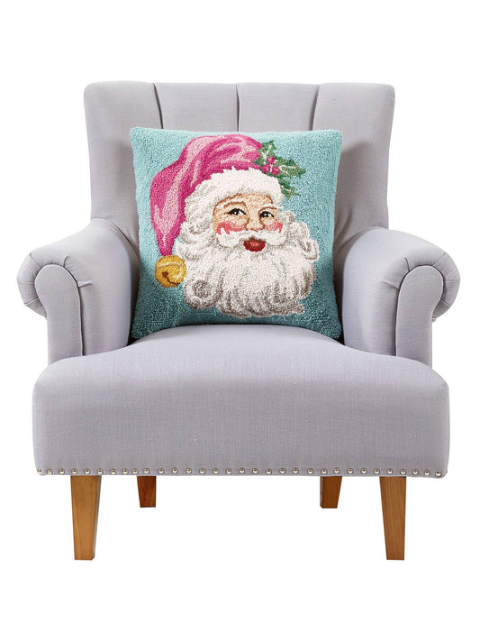 Peaking Handicraft Retro Pink Santa Hook Pillow