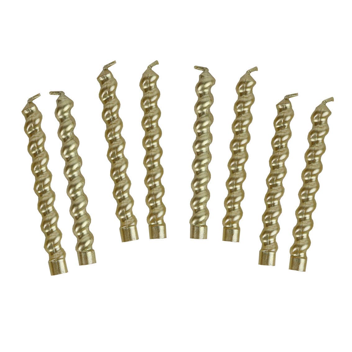 Talking Tables Gold Twirl Birthday Candles - 8 Pack | Party Supplies |