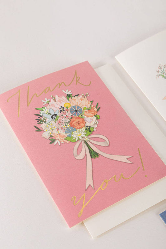 Karen Adams Thank You Bouquet Greeting Card