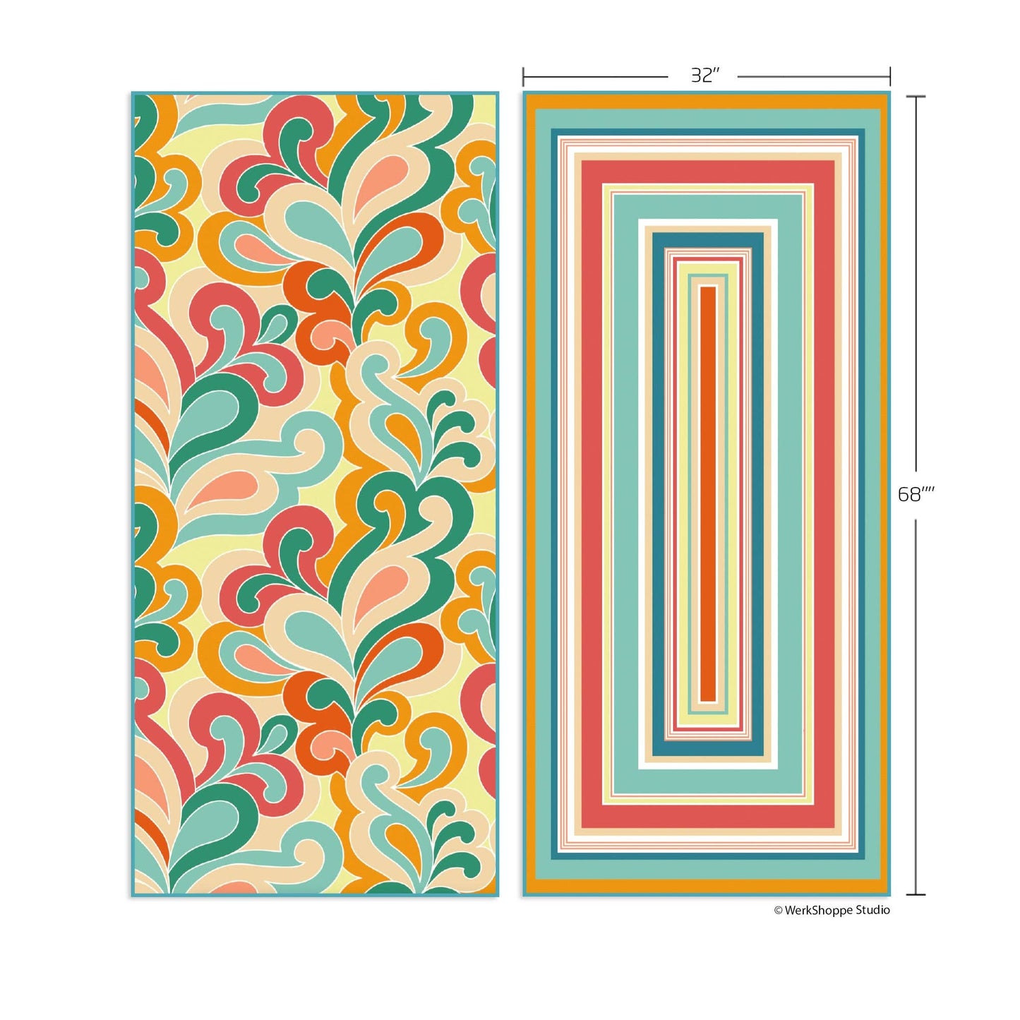 Werkshoppe's Paisley Pop Microfiber Beach and Pool Towel