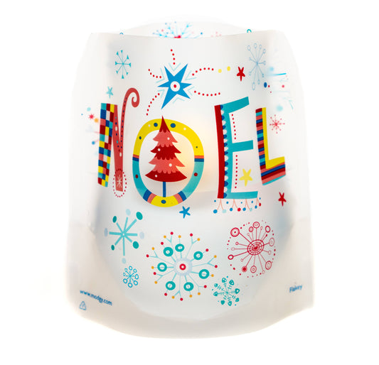 Modgy Luminary - Flakey - Christmas Noel with Snowflakes