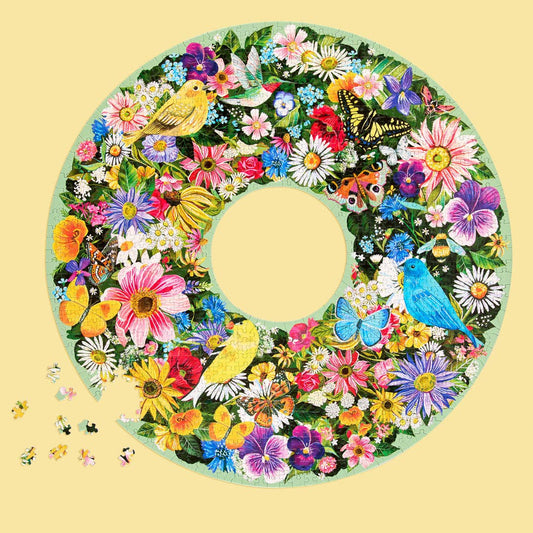 WerkShoppe Spring Floral Wreath 1000 Piece Puzzle