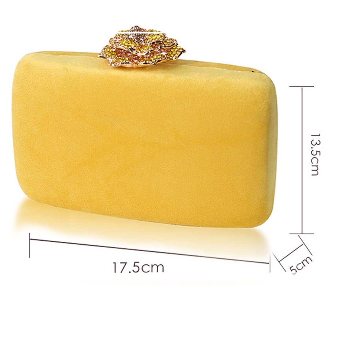 FLOWER DIAMOND SHOULDER CLUTCH BAG