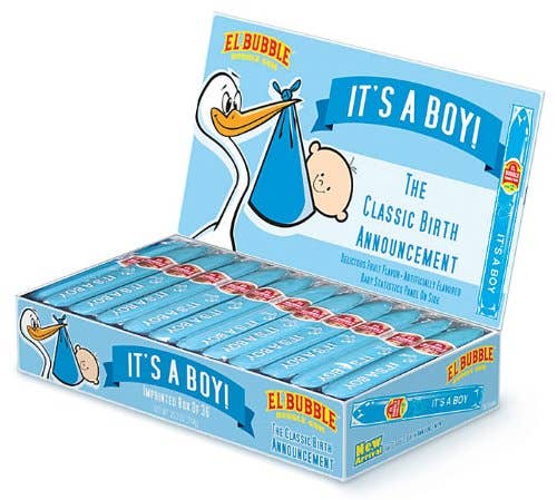 It's a BOY Classic Birth Announcement Bubble Gum Cigar (Singles)