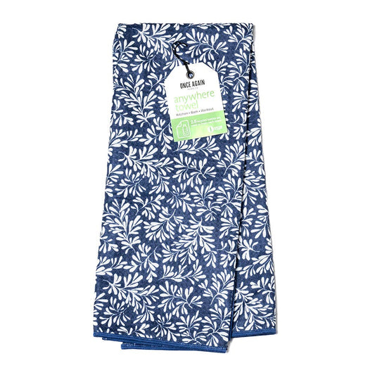Once Again Home Anywhere Towel - Herbage in Navy