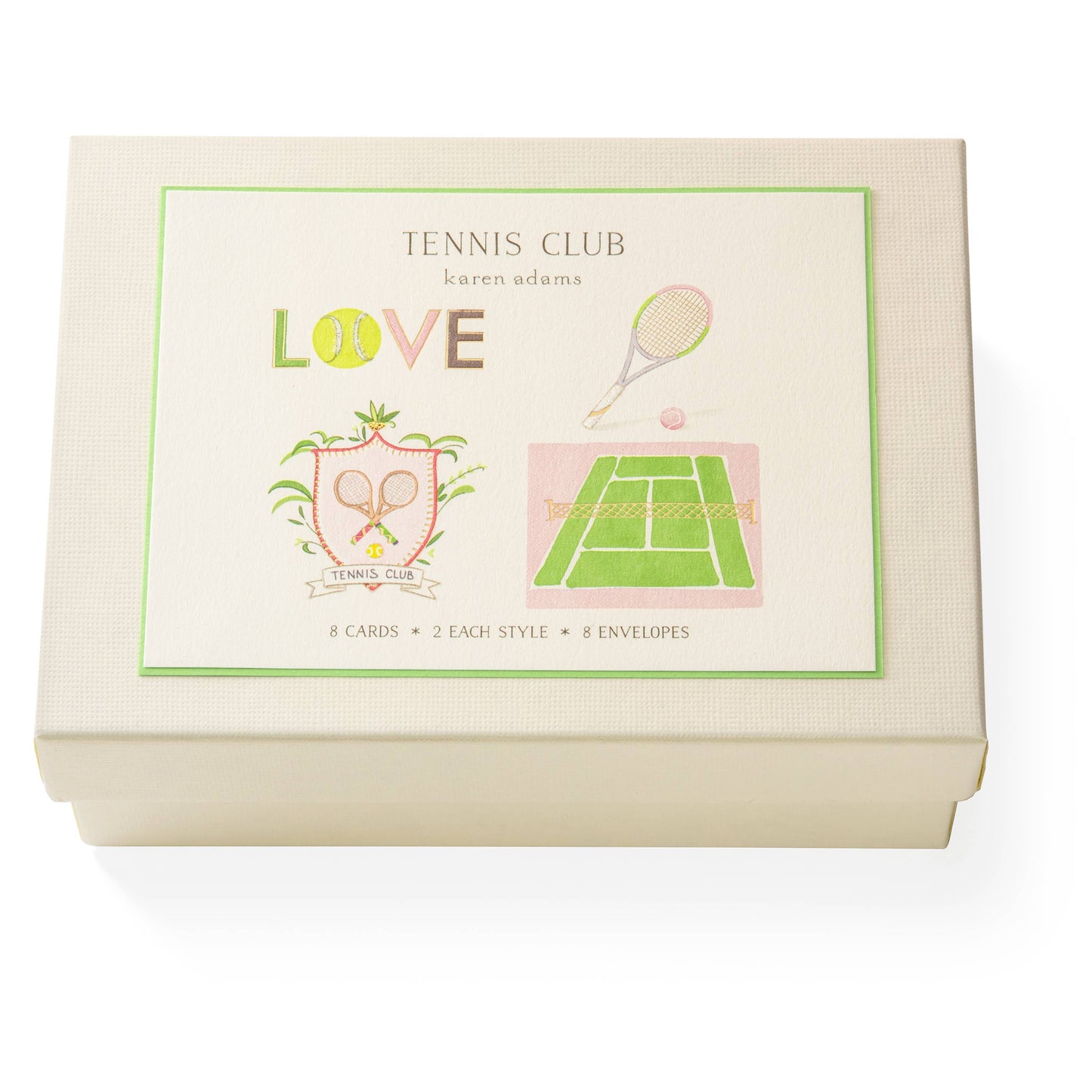 Karen Adams Tennis Club Note Card Box