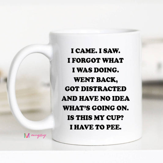 Mugsby-I came I saw I Forgot What I was Doing Funny Coffee Mug