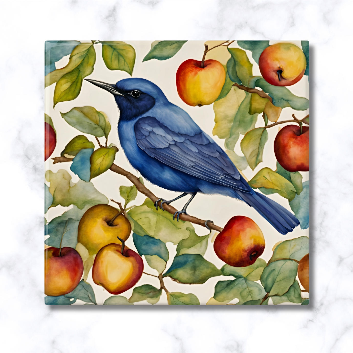 Highland Row Bluebird Ceramic Trivet | Bird Lover Gift | Garden Decor