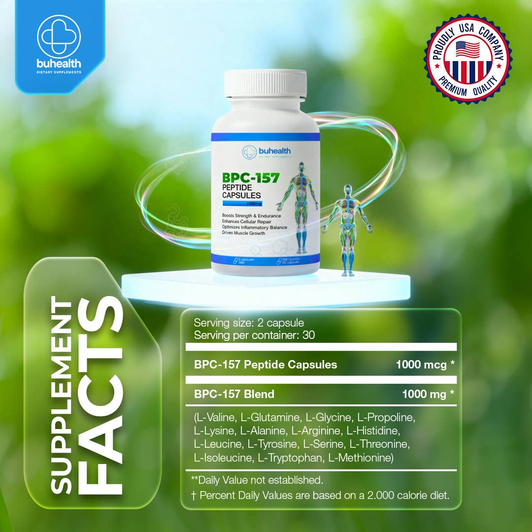 SANURA WELL BPC-157 Capsules 1000 mcg | 60 Capsules | Made in USA | GMP