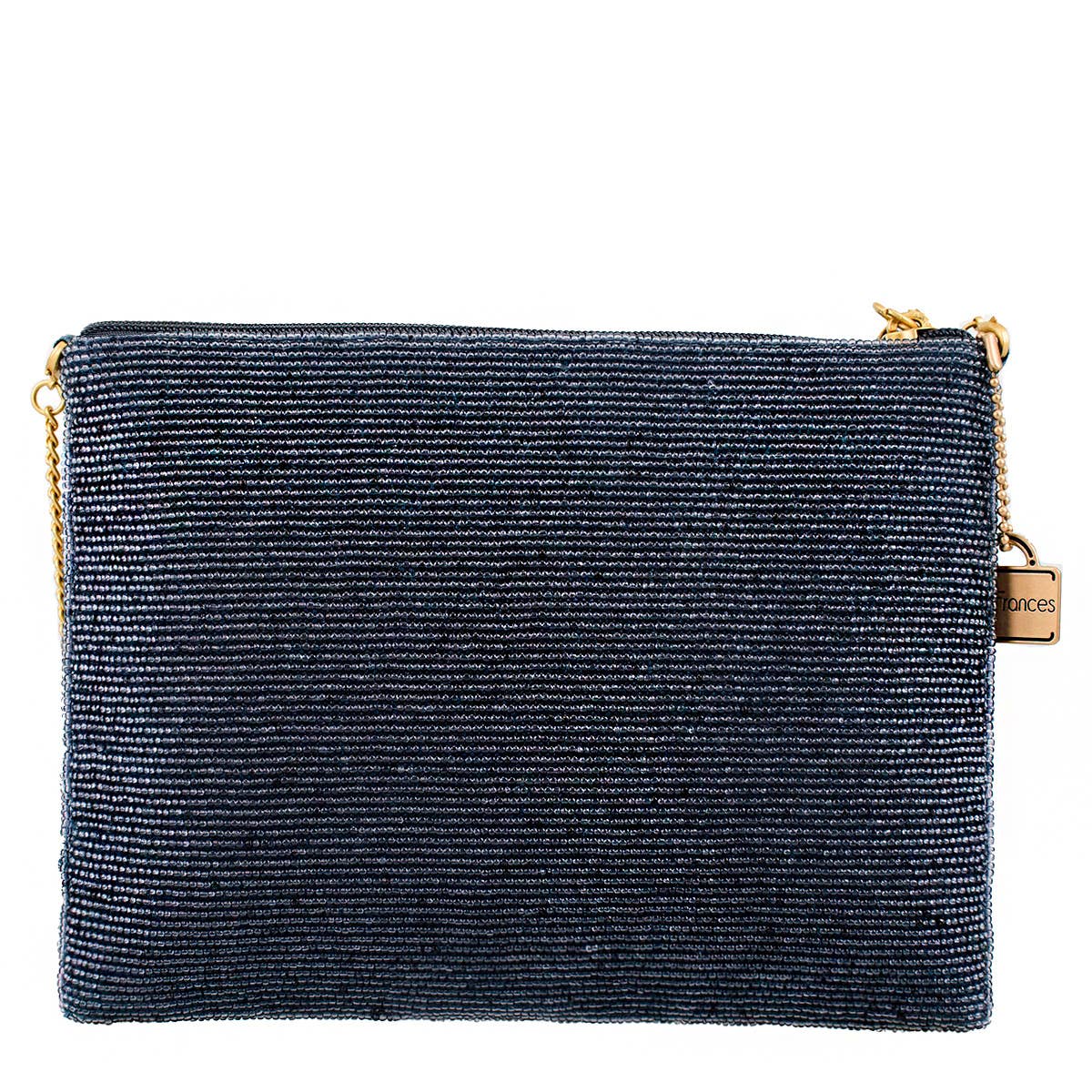 Mary Frances Love In Bloom Red Heart and Flowers on Blue Mini Crossbody