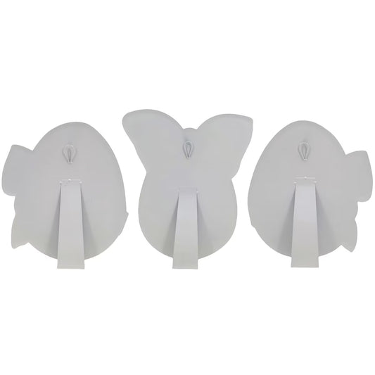 Round Top Eggs w/ Plaid Bows (Set of 3)