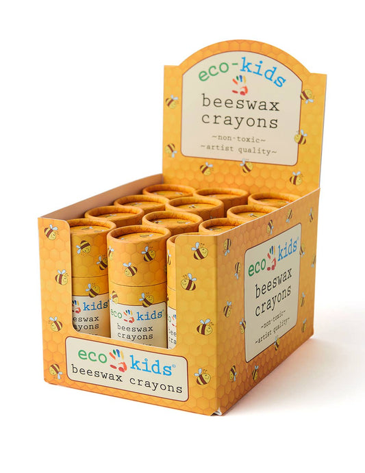 Eco- Kids Beeswax crayons w/ case