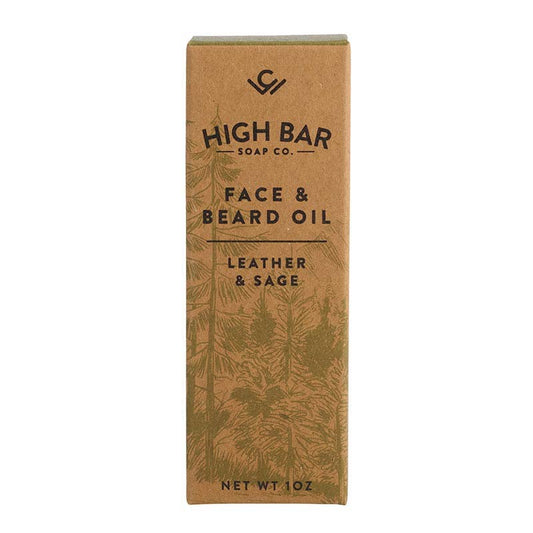 Cole Wheeler High Bar Soap Co. Face + Beard Oil - Leather & Sage