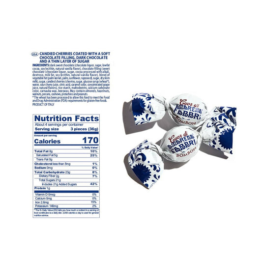 FABBRI Chocolate Covered Candied Amarena Cherries - Fabbri Cuor di