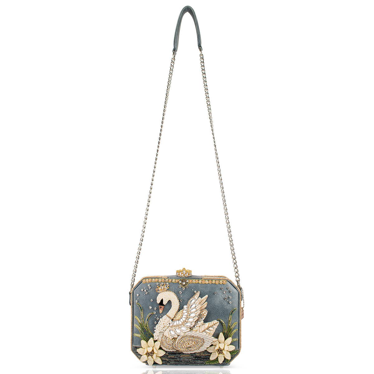 Mary Frances Swan Princess Hard Sided Ivory Swan Handbag