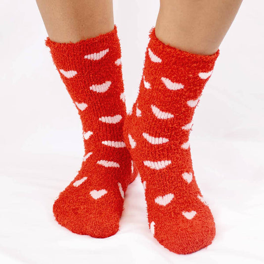 Royal Standard Women's Hearts Snuggle Socks Red/Pink One Size