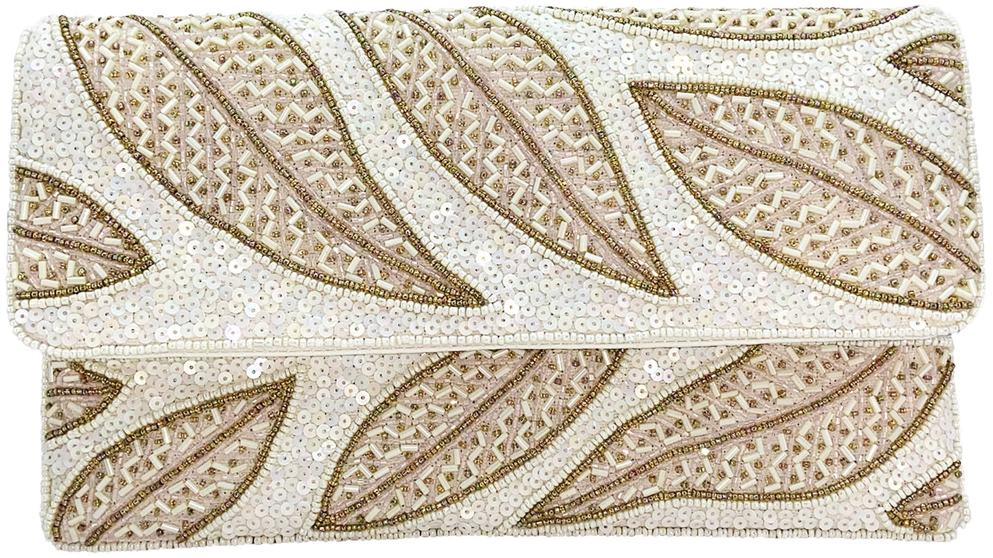 The Gilded Laurel Beaded Clutch