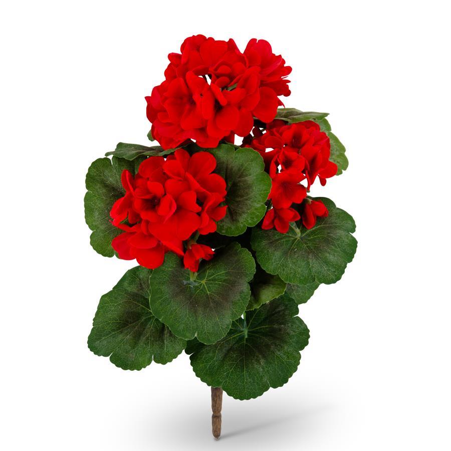K&K Real Touch 15" Red Geranium Bush