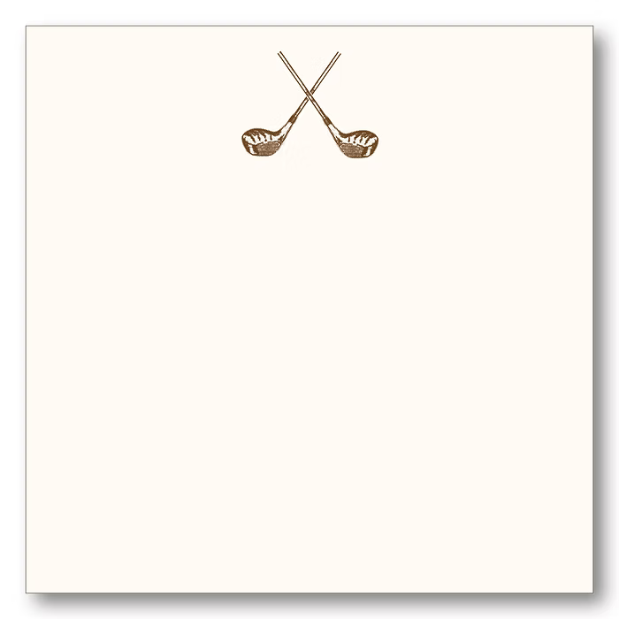 Shade Tree Greetings Note Block Golf Clubs