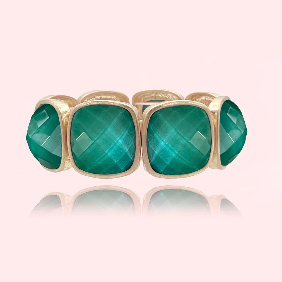 Capri Malachite Cushion Bracelet