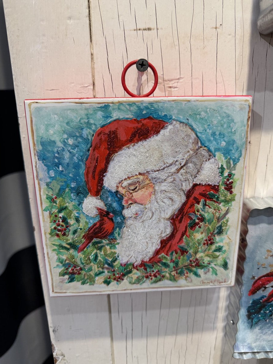 Round Top Mini Hamilton Santa and Cardinal