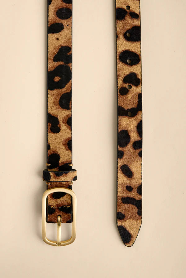 Spartina Thin Leopard Belt M