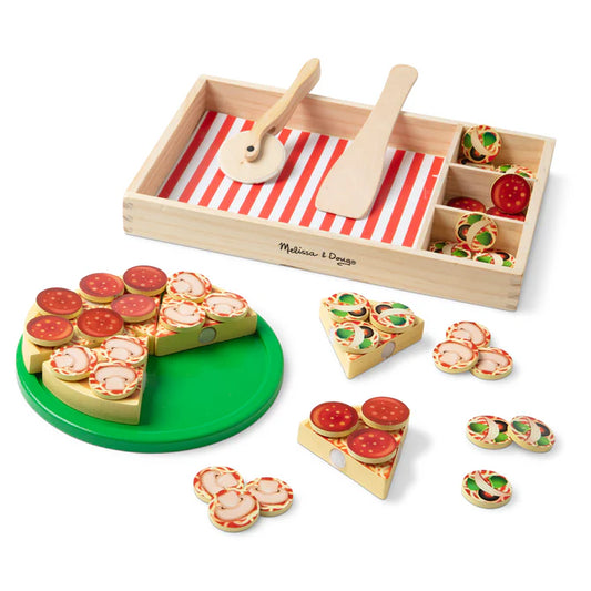 Melissa & Doug Wooden Pizza Party Play Set