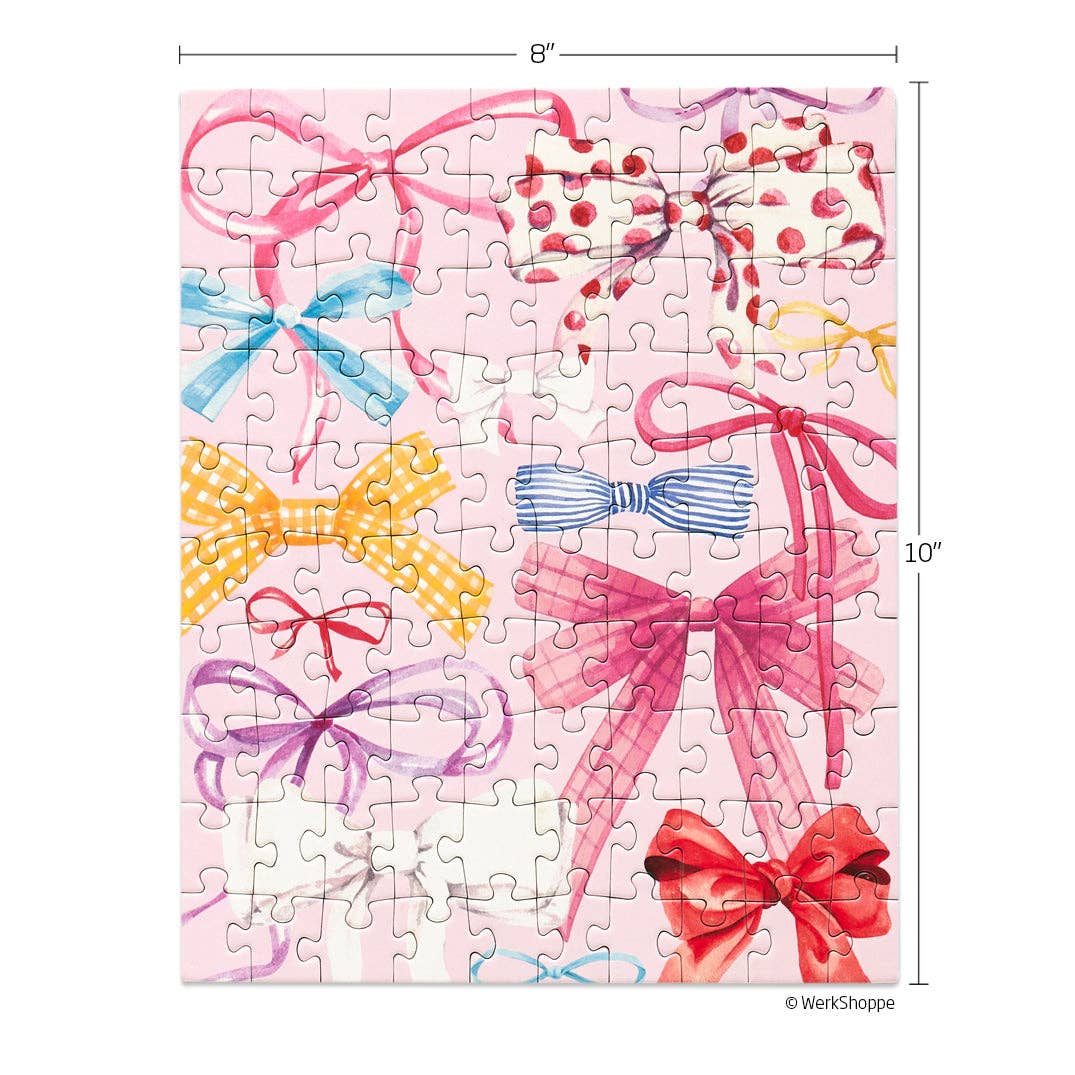 WerkShoppe Ribbons & Bows 100 Piece Puzzle Snax | Valentine's Day