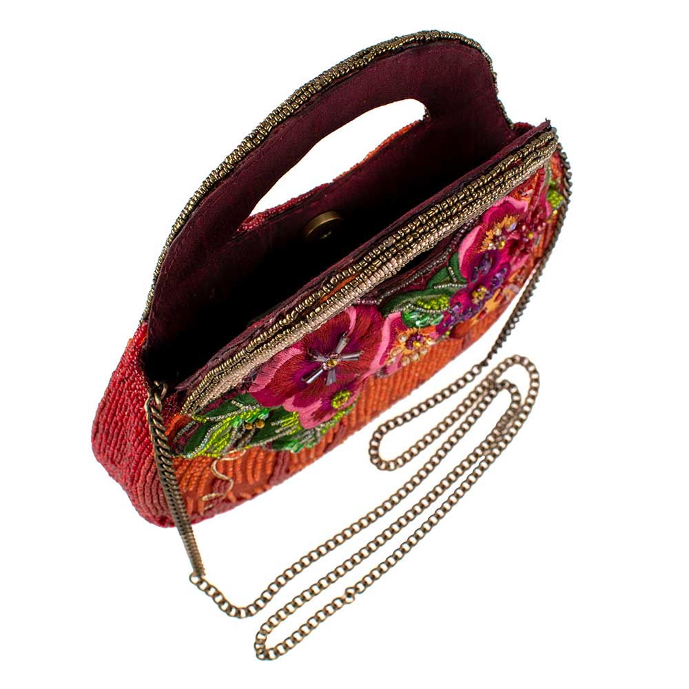 Harvest Garden Pumpkin and Floral Top Handle Bag