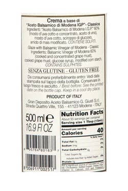 Giusti Balsamic Crema Glaze, 250ml