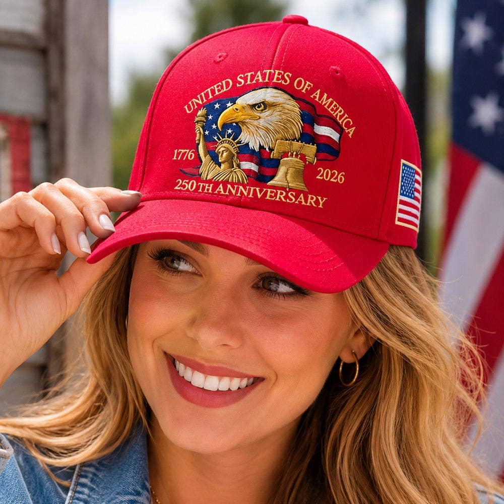 American USA 250th Anniversary Commemorative Patriotic Baseball Cap