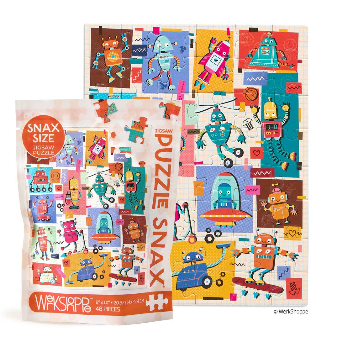 WerkShoppe Robots 48 Piece Puzzle Snax
