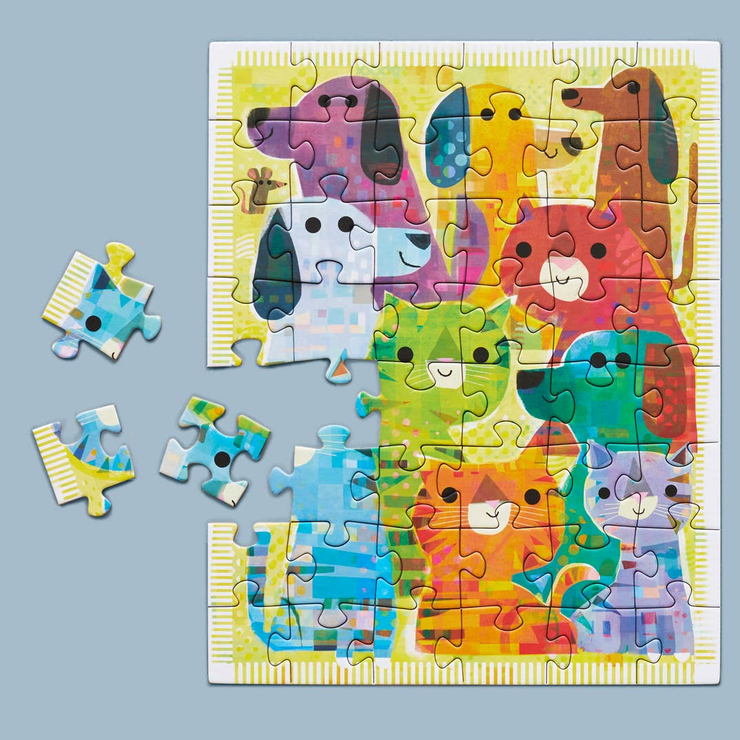 WerkShoppe Tats And Dods | 48 Piece Kids Puzzle Snax