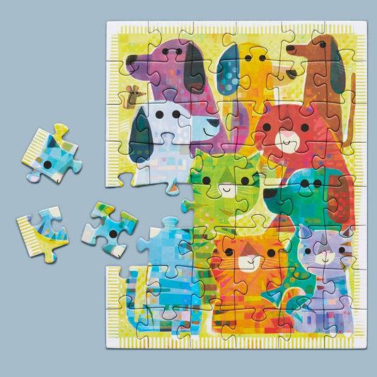 WerkShoppe Tats And Dods | 48 Piece Kids Puzzle Snax