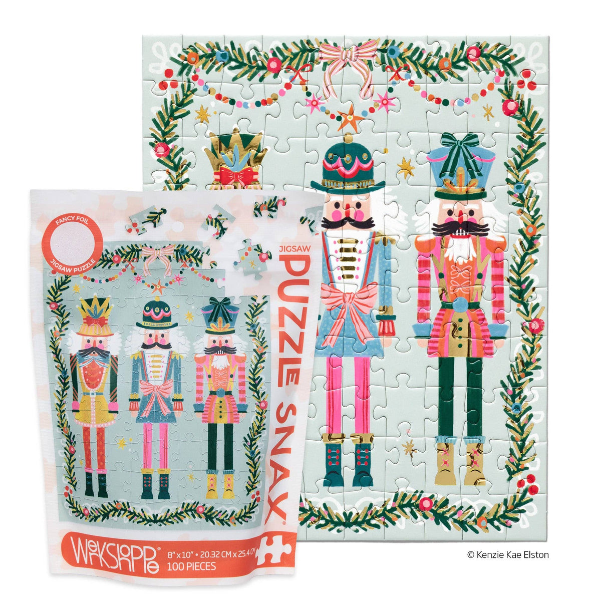WerkShoppe Nutcracker Season 100 Piece Christmas Puzzle Snax