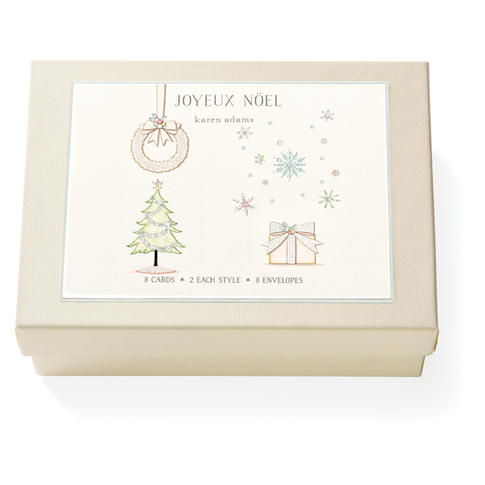 Karen Adams Joyeux Noel Note Card Box