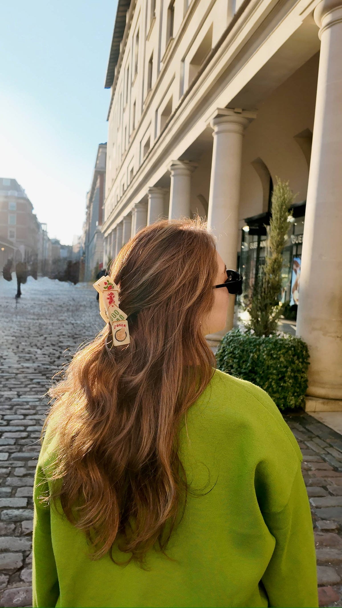 Solar Eclipse Hand-painted Mahjong Claw Hair Clip | Eco-Friendly