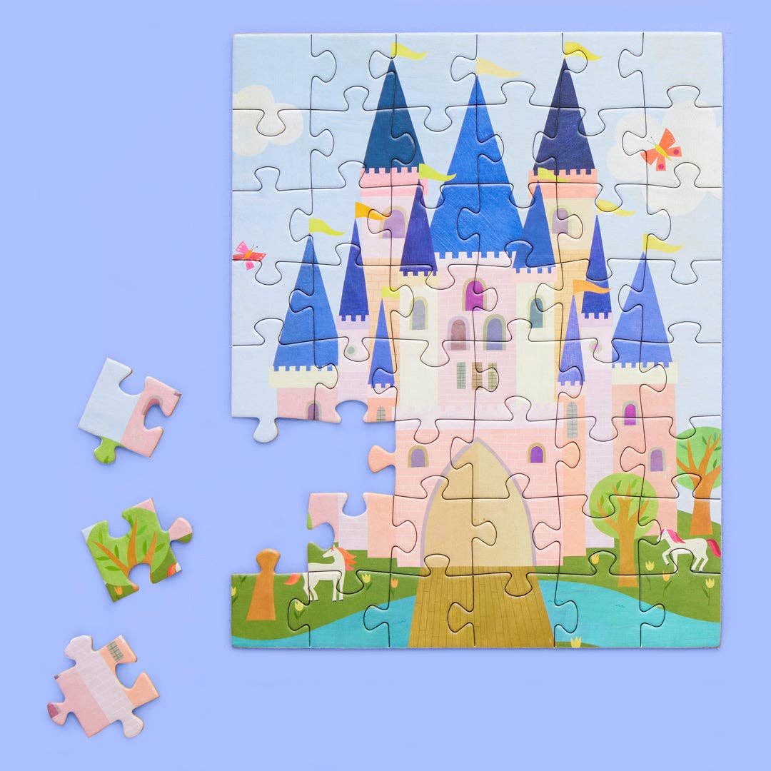 Werkshoppe's Pink Royal Castle 48 Piece Jigsaw Puzzle Snax
