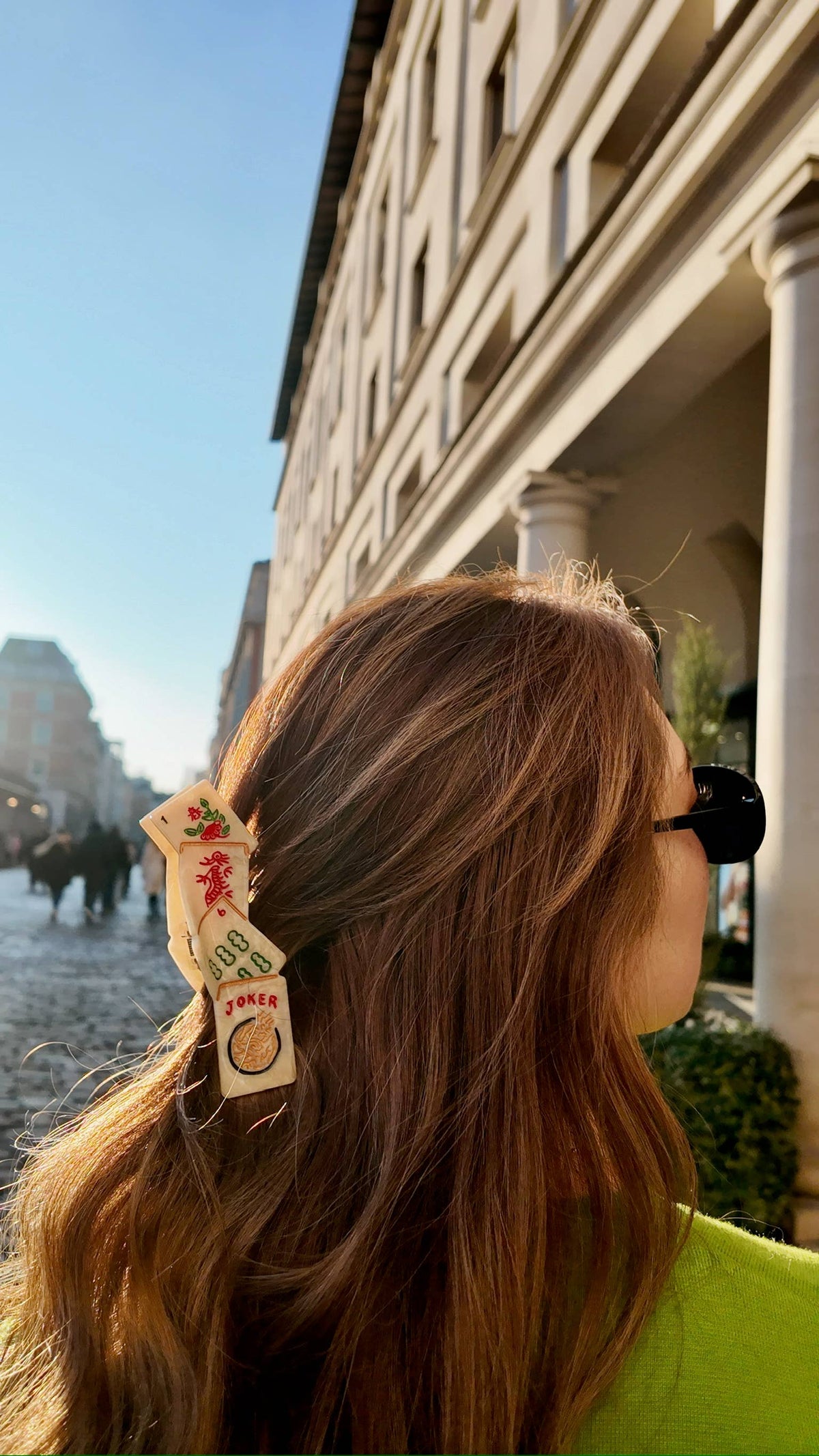 Solar Eclipse Hand-painted Mahjong Claw Hair Clip | Eco-Friendly