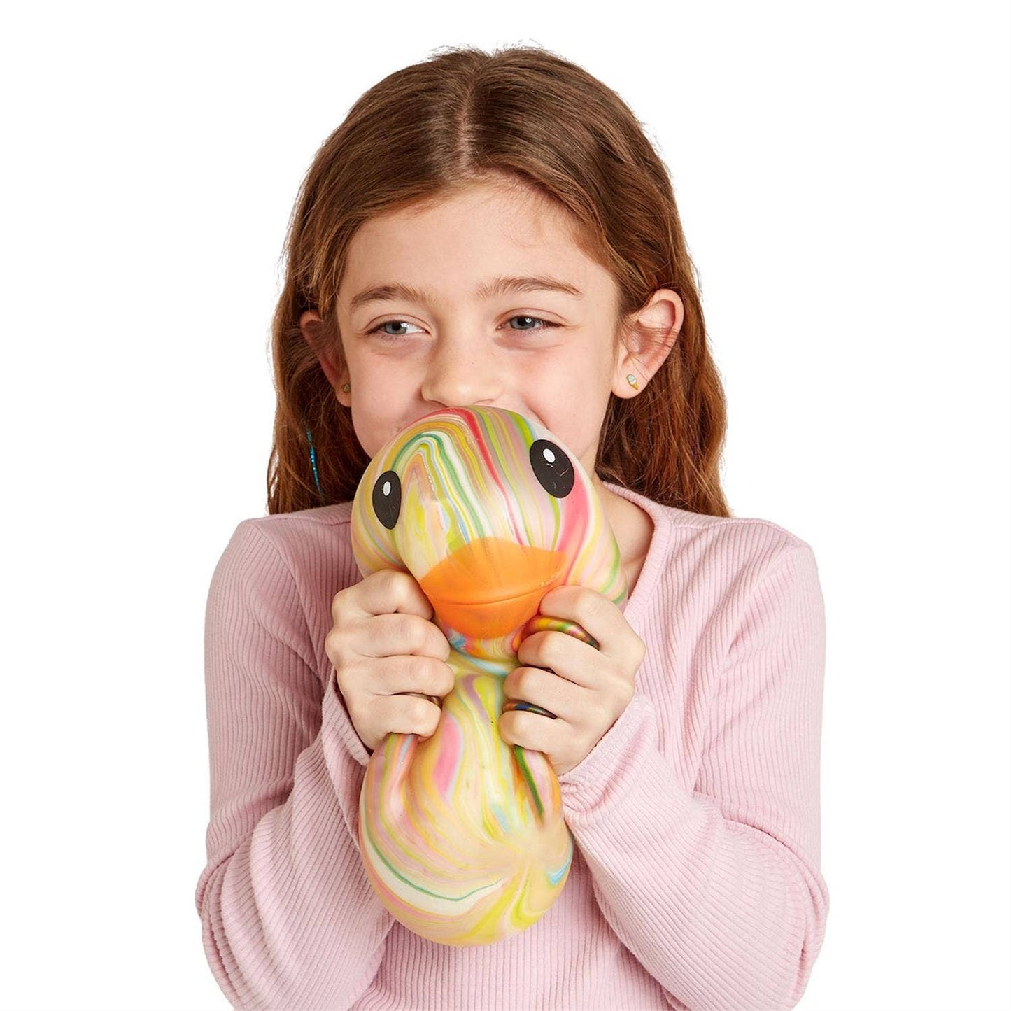 Cupcakes & Cartwheels Jumbo Squishy Rainbow Marbled Duckie
