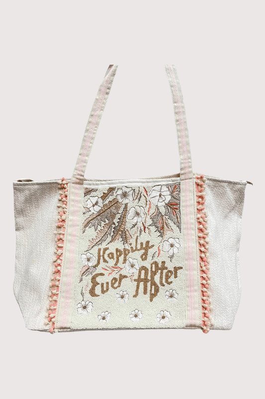 Happily Ever After Beaded Tote Bag