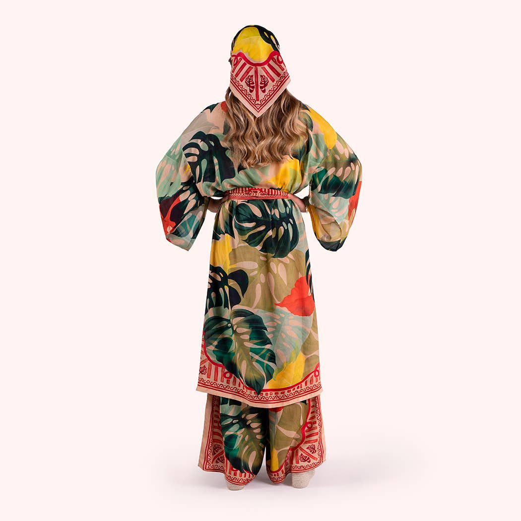 Kimono Gown - Exotic Leaves, by Powder Designs