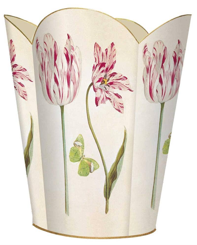 Marye-Kelley Tulips and Butterflies Wastepaper Basket