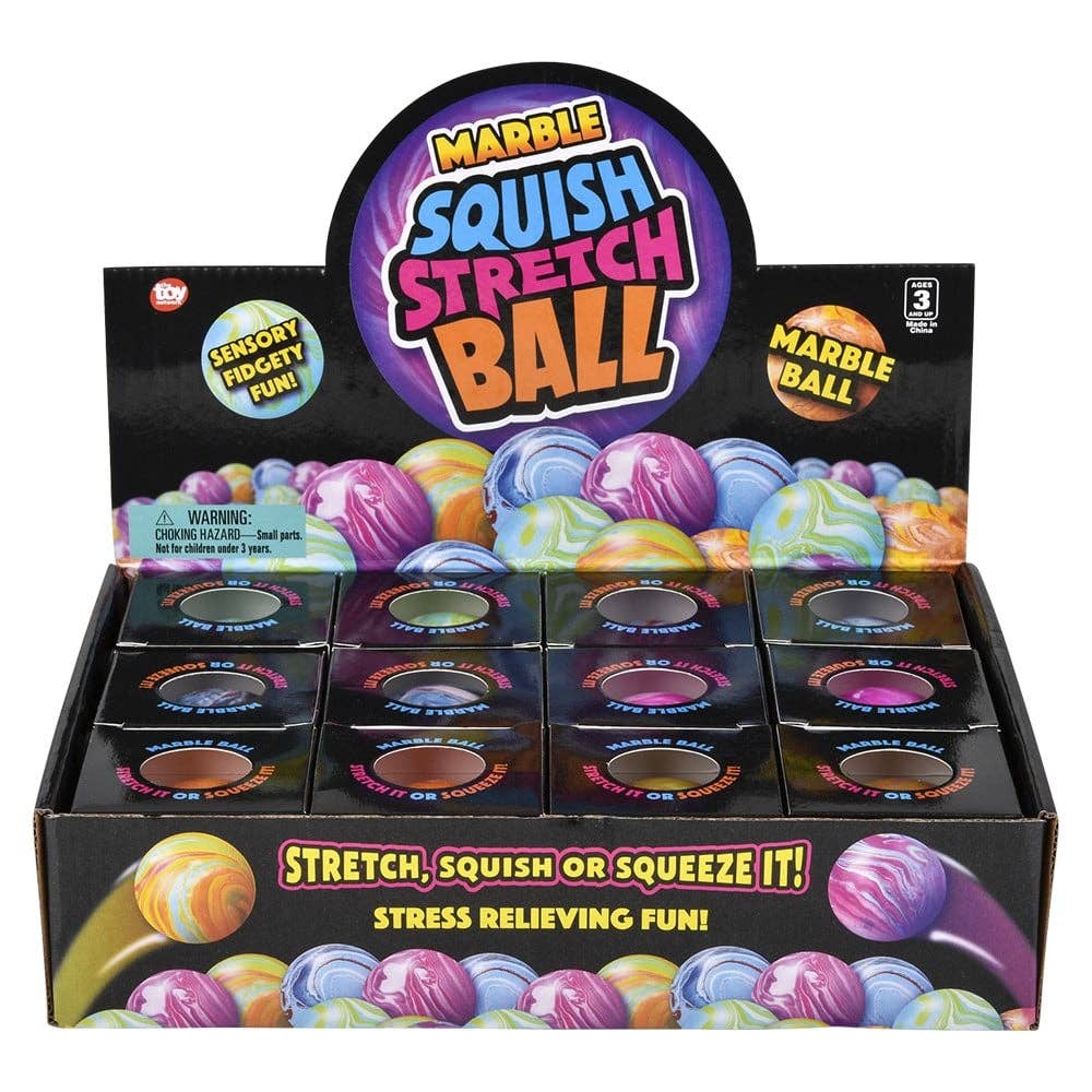 La Luna Bella 2.33" SQUISH AND STRETCH MARBLEIZED GUMMI BALL