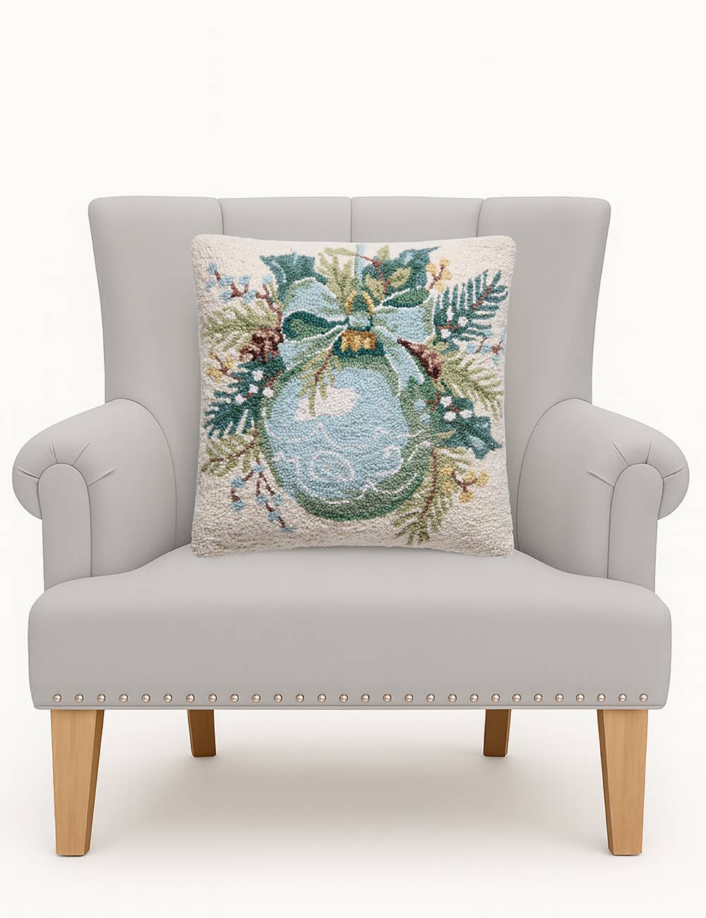 Peking Handicraft Ornament Square Hook Pillow