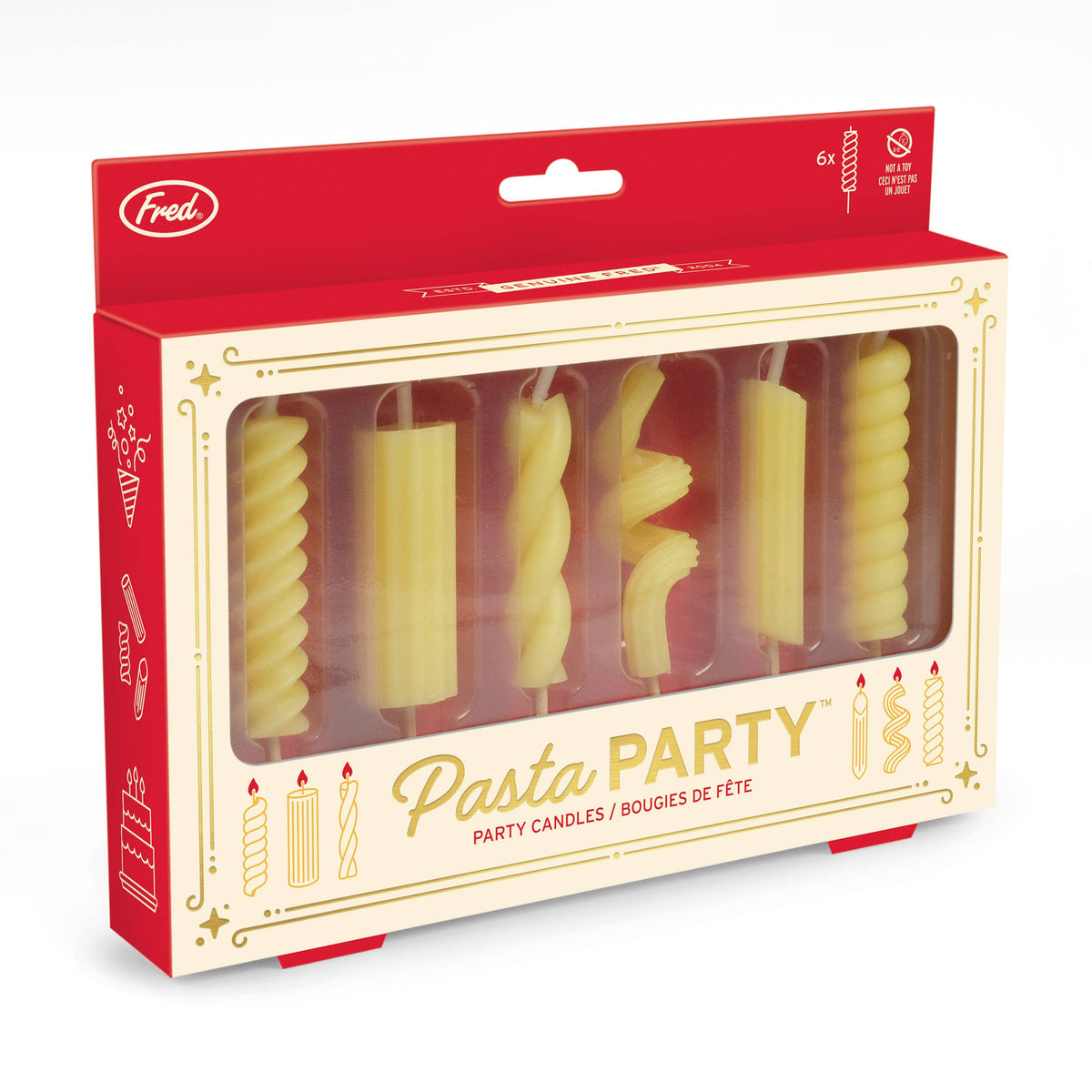 PASTA PARTY Noodle Candles - Set of 6