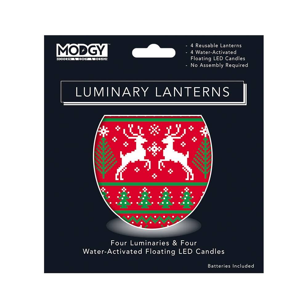 Modgy Luminary Lanterns - DeerTheyCome - Ugly Sweater