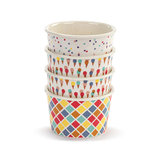 Demdaco Ice Cream Melamine Bowls