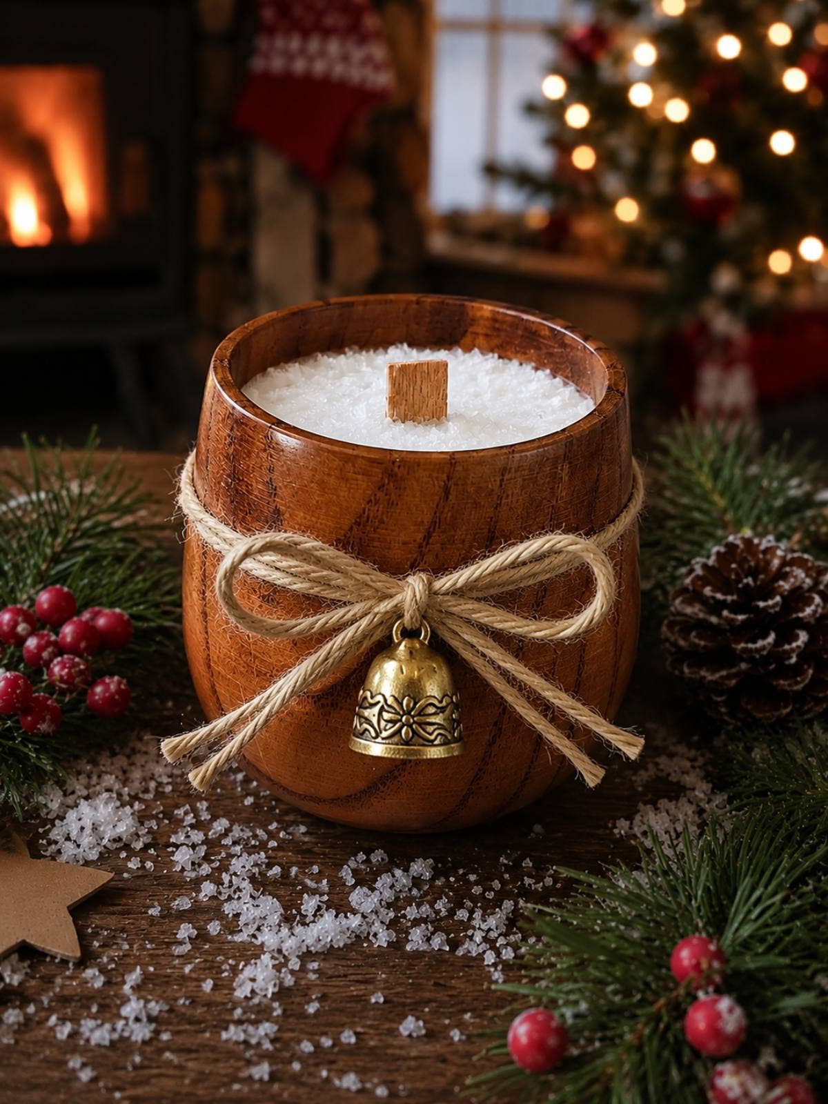 Held in Light - Snowy Barrel Candle